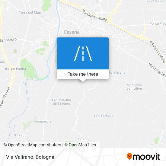 Via Valirano map