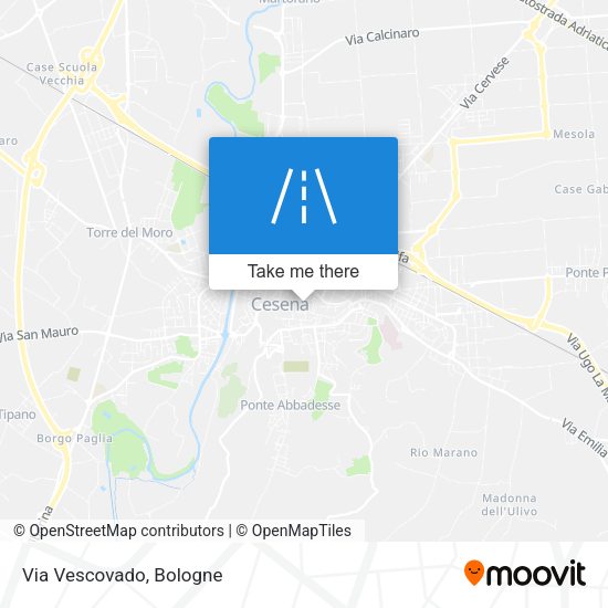 Via Vescovado map