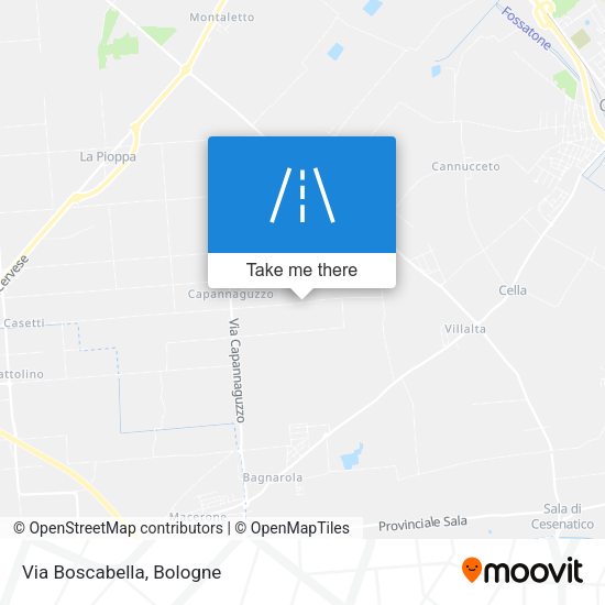 Via Boscabella map
