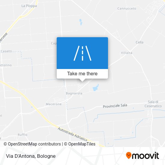 Via D'Antona map