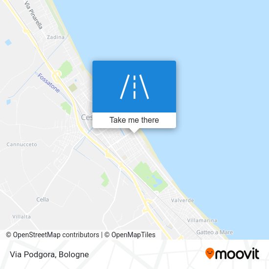 Via Podgora map