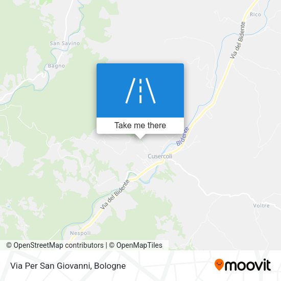 Via Per San Giovanni map