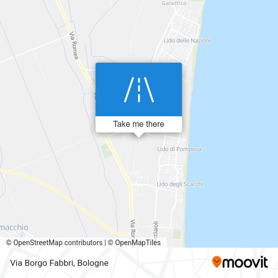 Via Borgo Fabbri map