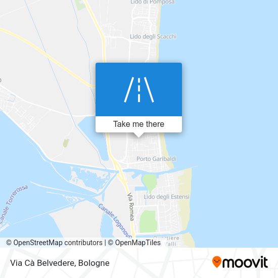 Via Cà Belvedere map