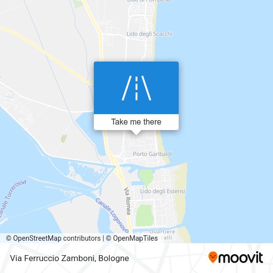 Via Ferruccio Zamboni map