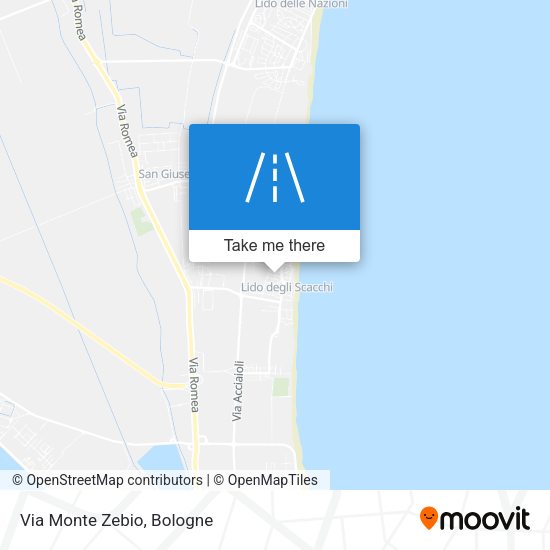 Via Monte Zebio map