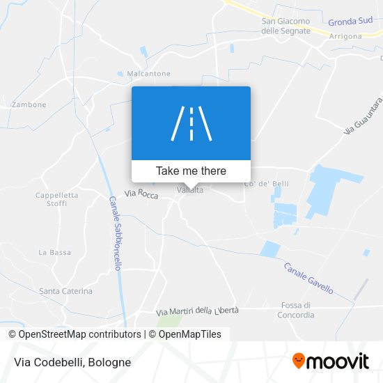Via Codebelli map