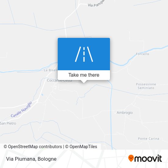 Via Piumana map