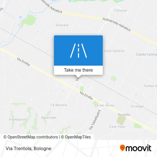 Via Trentola map