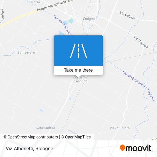 Via Albonetti map