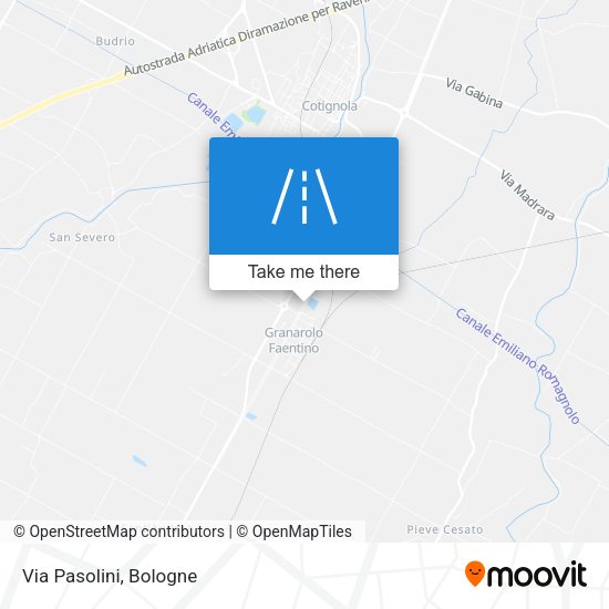 Via Pasolini map
