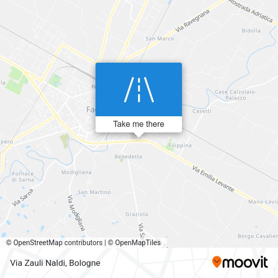 Via Zauli Naldi map
