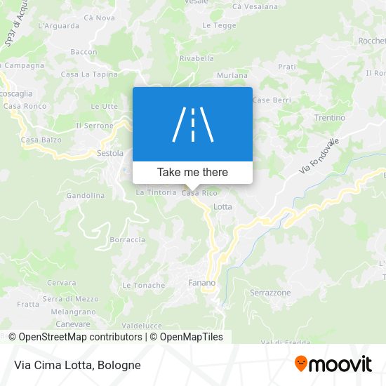 Via Cima Lotta map