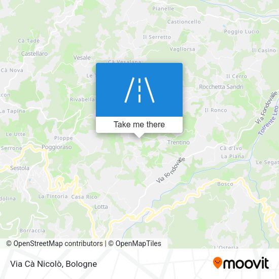 Via Cà Nicolò map