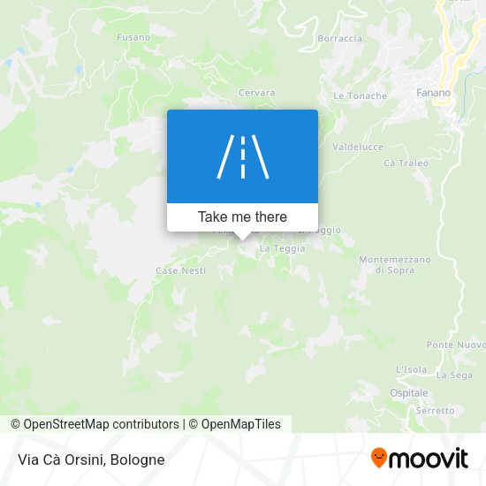 Via Cà Orsini map