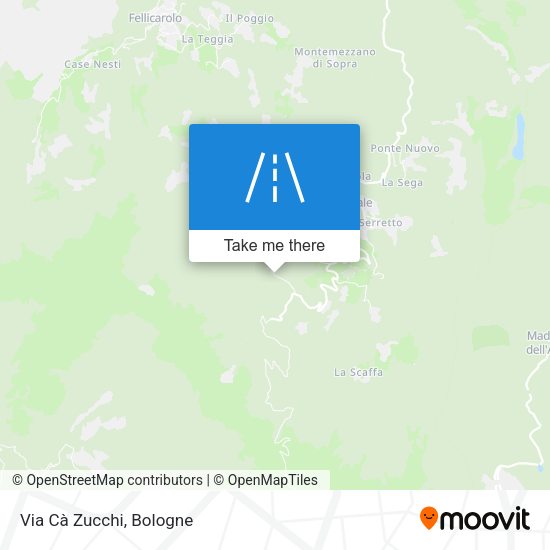 Via Cà Zucchi map