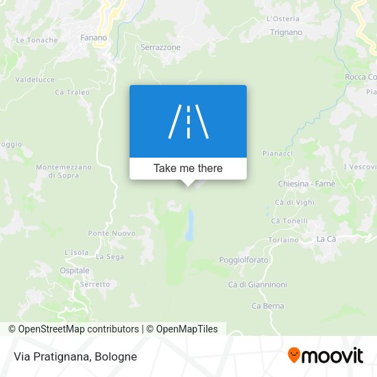 Via Pratignana map
