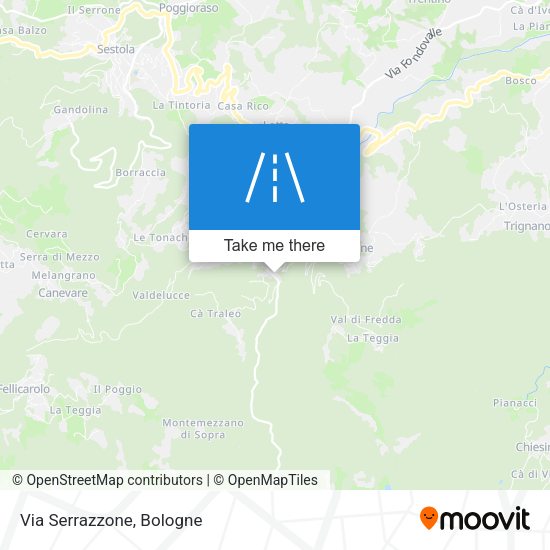 Via Serrazzone map