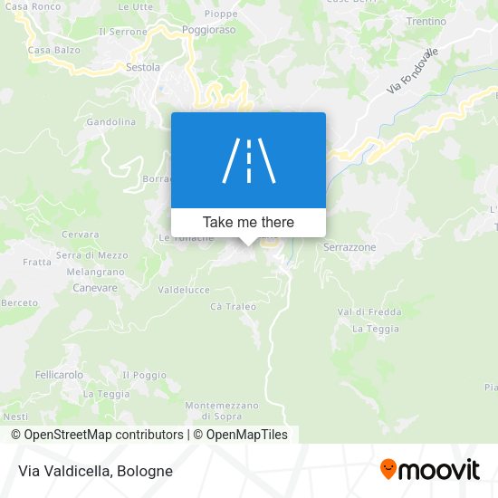 Via Valdicella map