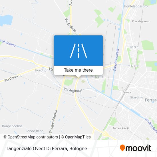 Tangenziale Ovest Di Ferrara map