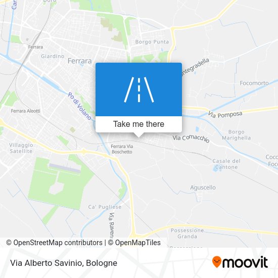 Via Alberto Savinio map