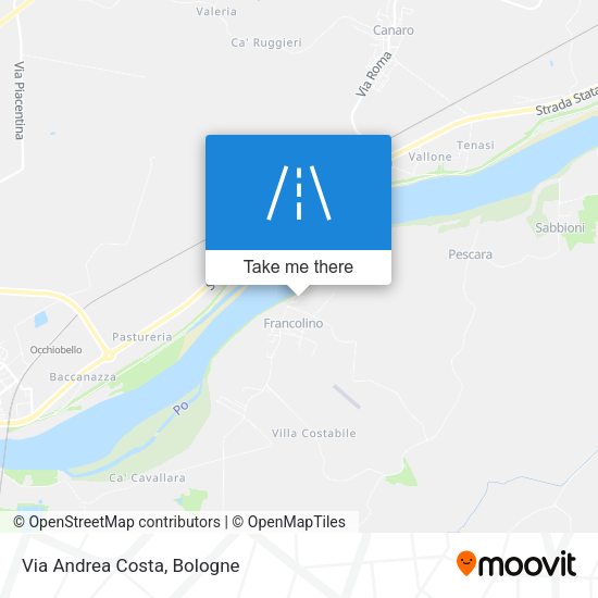Via Andrea Costa map