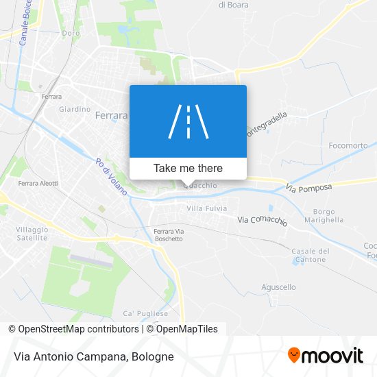 Via Antonio Campana map