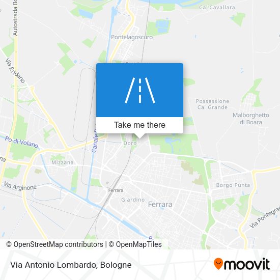 Via Antonio Lombardo map