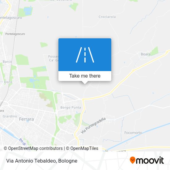 Via Antonio Tebaldeo map