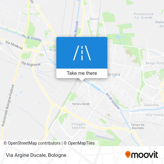 Via Argine Ducale map