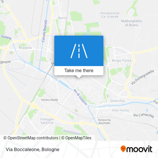 Via Boccaleone map