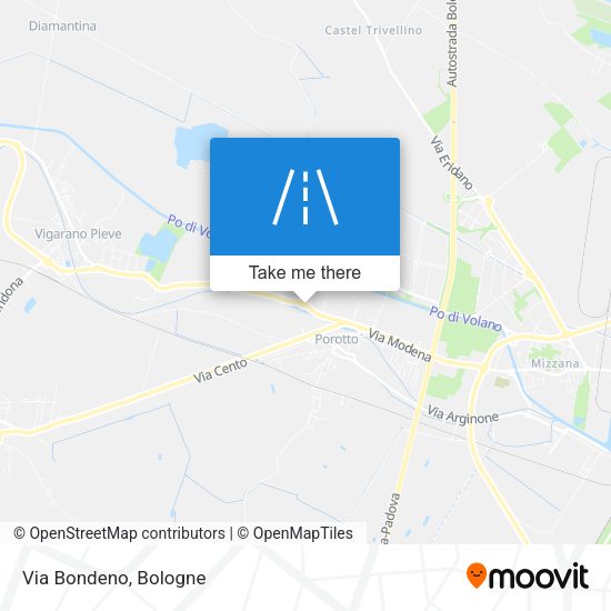 Via Bondeno map