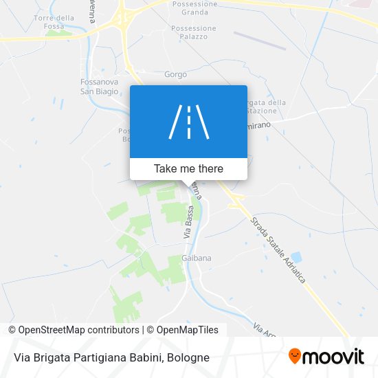 Via Brigata Partigiana Babini map