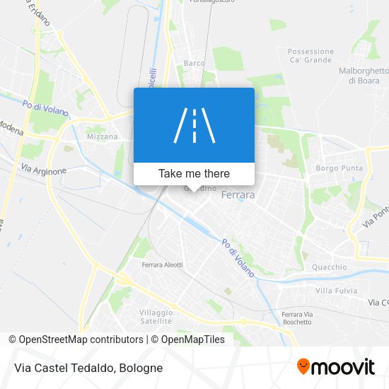 Via Castel Tedaldo map