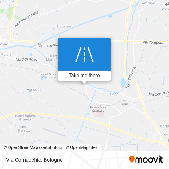 Via Comacchio map