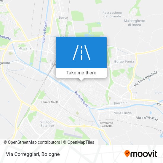 Via Correggiari map