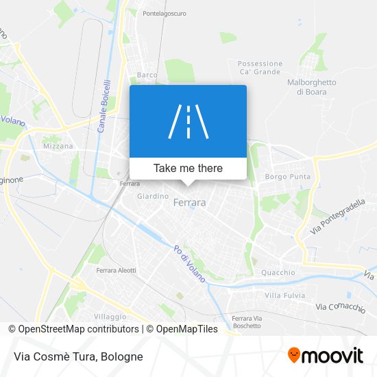 Via Cosmè Tura map