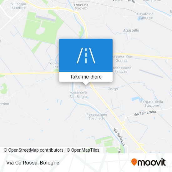 Via Cà Rossa map