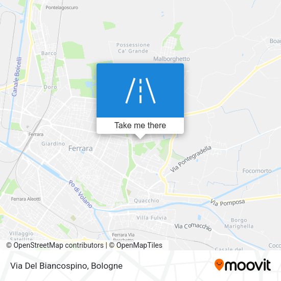 Via Del Biancospino map