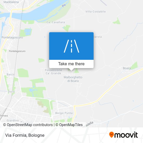 Via Formia map
