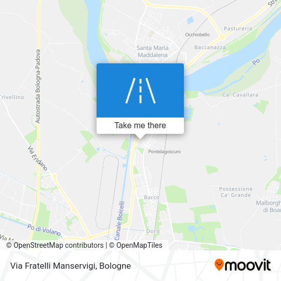Via Fratelli Manservigi map