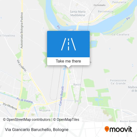 Via Giancarlo Baruchello map
