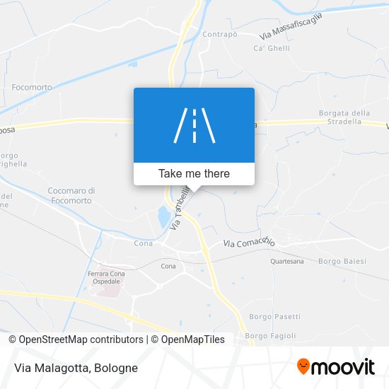 Via Malagotta map