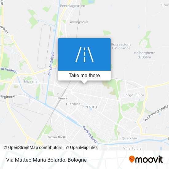 Via Matteo Maria Boiardo map