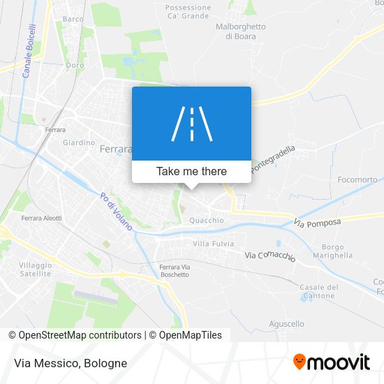 Via Messico map