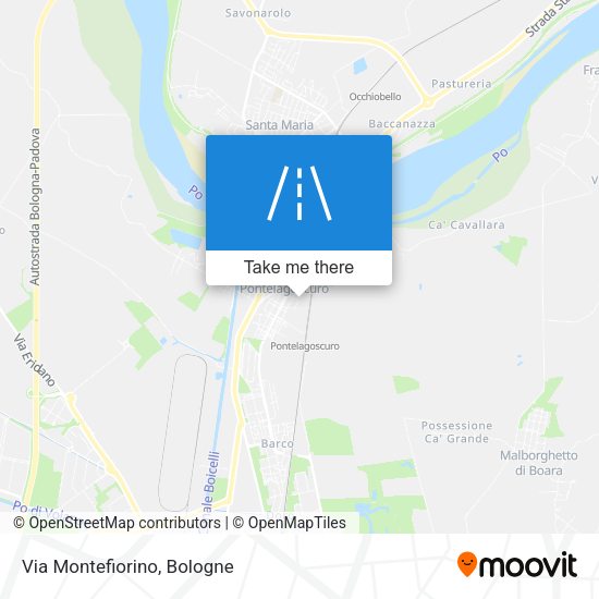 Via Montefiorino map