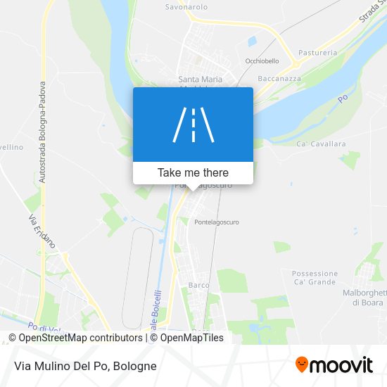 Via Mulino Del Po map