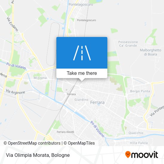 Via Olimpia Morata map