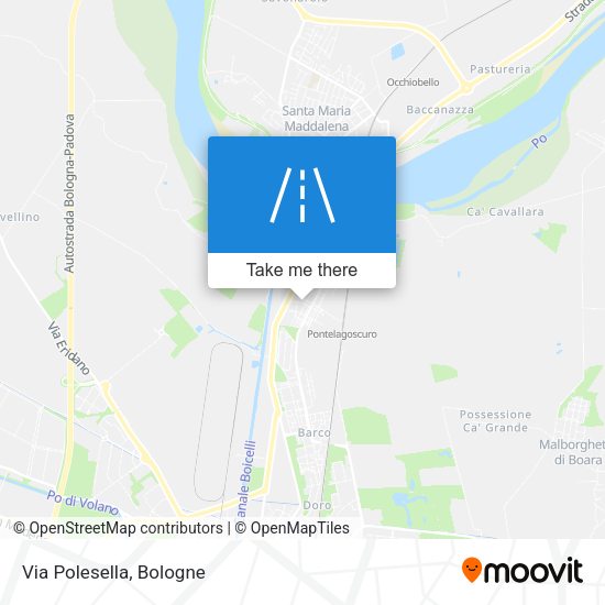 Via Polesella map