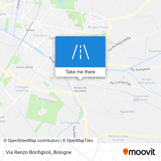 Via Renzo Bonfiglioli map